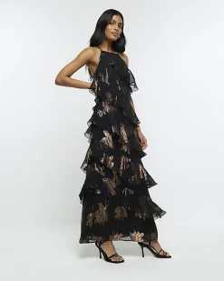 River Island glitter frill maxi dress< Dresses