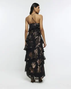 River Island glitter frill maxi dress< Dresses