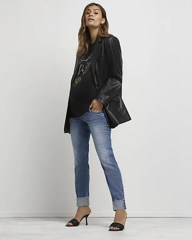 River Island graphic maternity t-shirt< Maternity