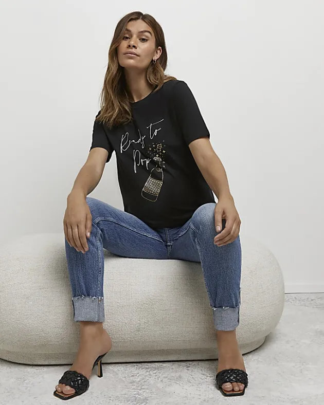 River Island graphic maternity t-shirt< Maternity