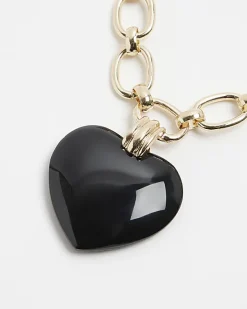 River Island Heart Collar Necklace< Jewellery