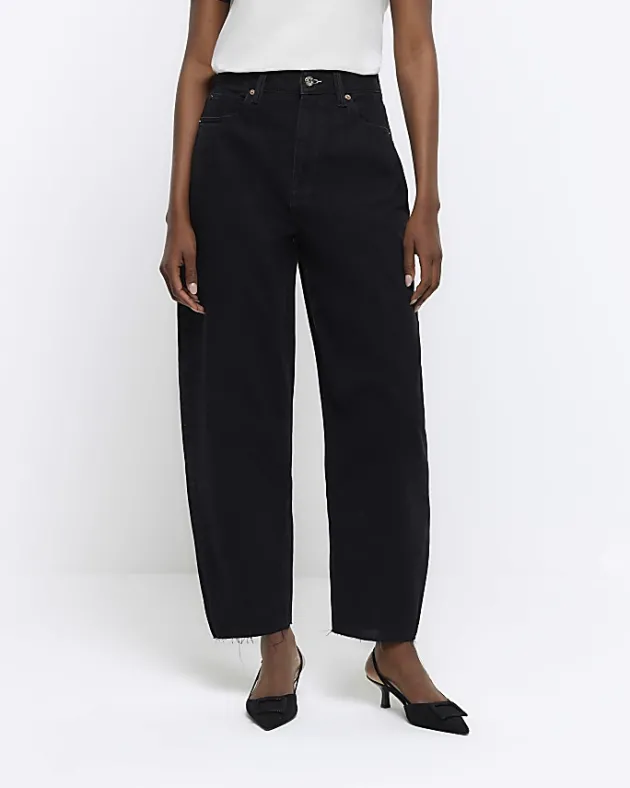 River Island High Waisted Barrell Jeans< Jeans