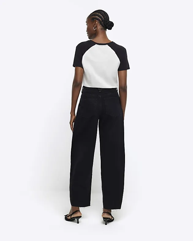 River Island High Waisted Barrell Jeans< Jeans