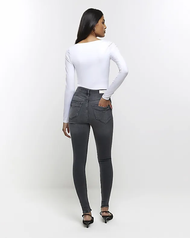 River Island high waisted bum sculpt skinny jeans< Jeans