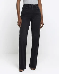 River Island high waisted relaxed straight leg jeans< Jeans