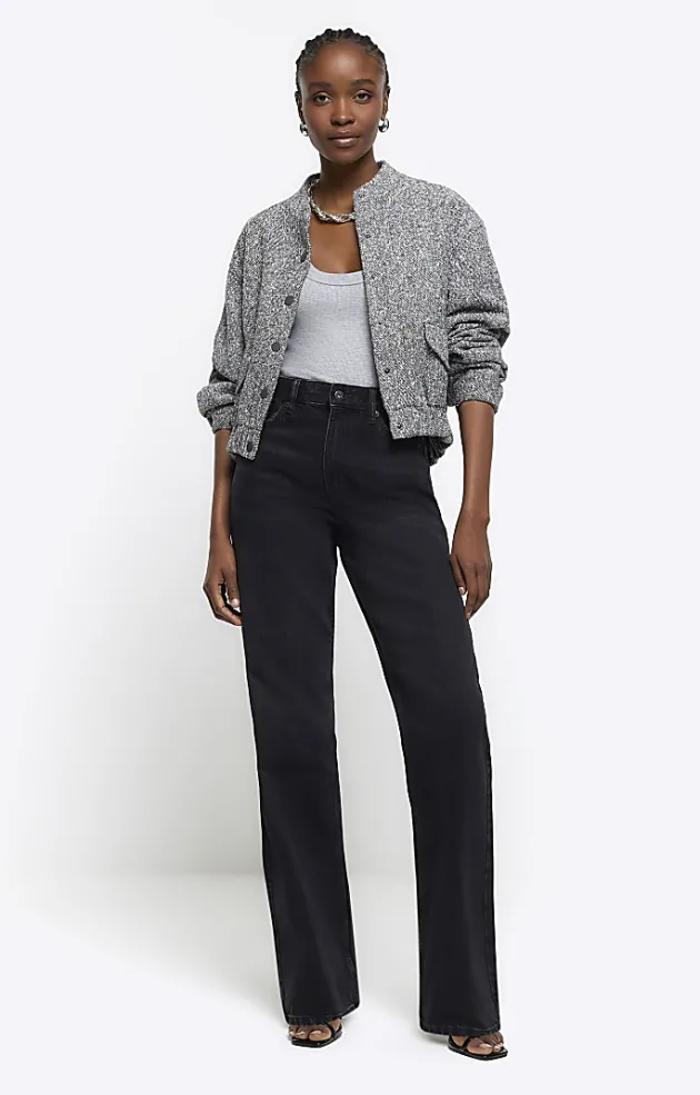 River Island high waisted relaxed straight leg jeans< Jeans