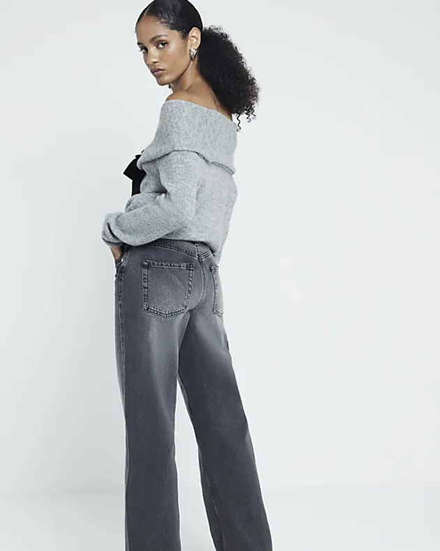 River Island high waisted relaxed straight fit jeans< Jeans