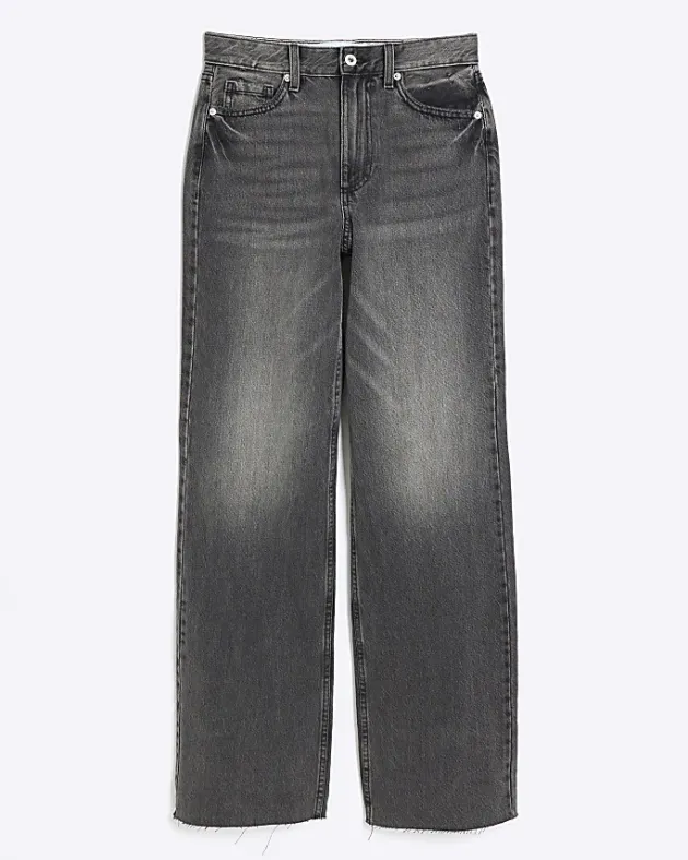 River Island high waisted relaxed straight fit jeans< Jeans
