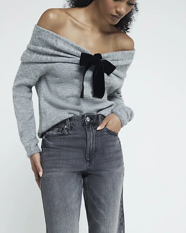 River Island high waisted relaxed straight fit jeans< Jeans