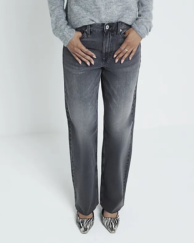 River Island high waisted relaxed straight fit jeans< Jeans