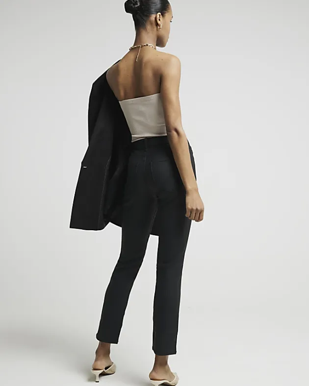 River Island high waisted slim coated jeans< Jeans
