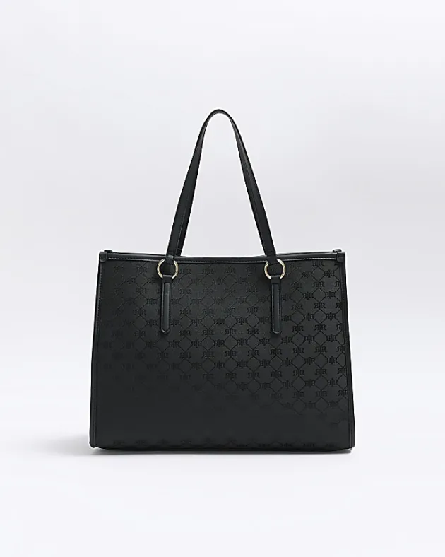 River Island jacquard RI monogram shopper bag< Bags, Purses & Luggage