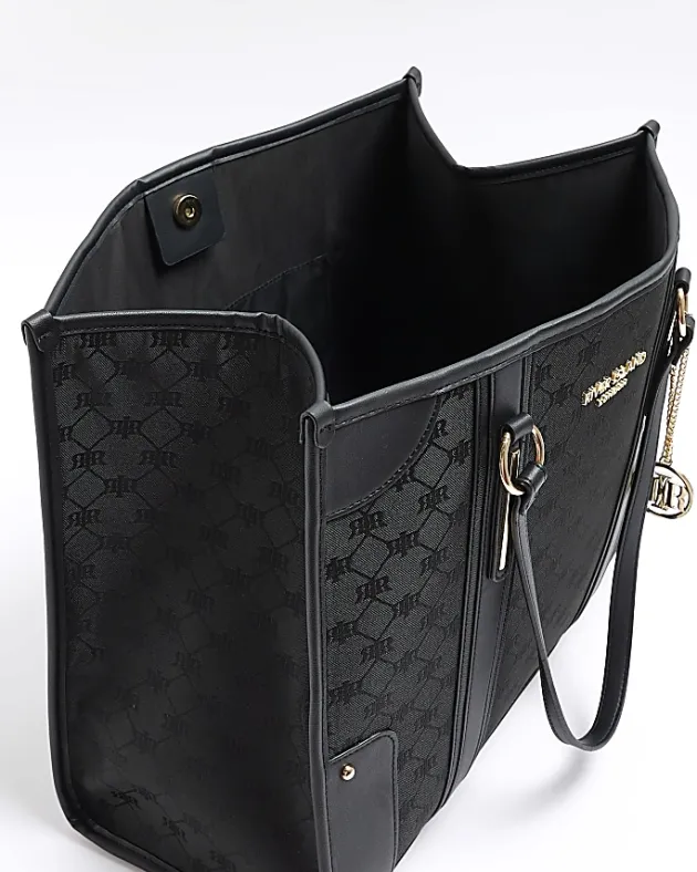 River Island jacquard RI monogram shopper bag< Bags, Purses & Luggage