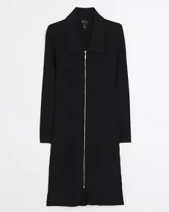 River Island knit zip bodycon mini dress< Dresses