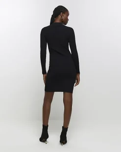 River Island knit zip bodycon mini dress< Dresses