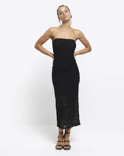 River Island lace bandeau bodycon midi dress< Dresses