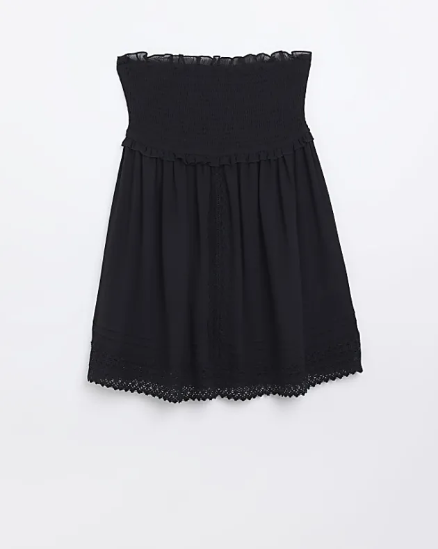 River Island lace detail bandeau beach mini dress< Dresses