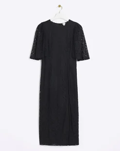 River Island lace split hem bodycon midi dress< Dresses
