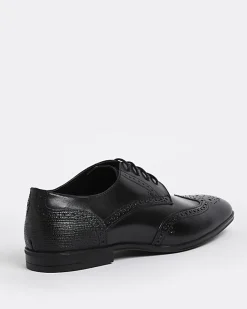 River Island leather lace up brogue derby shoes< Big & Tall