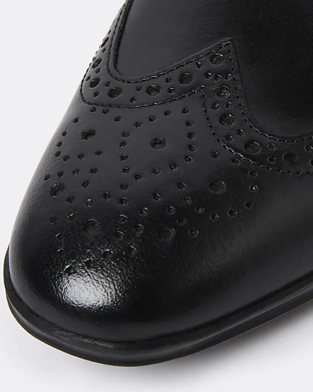 River Island leather lace up brogue derby shoes< Big & Tall