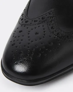 River Island leather lace up brogue derby shoes< Big & Tall