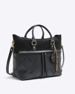 River Island leather weave shopper bag< Bags, Purses & Luggage