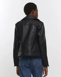 River Island leather zip up biker jacket< Coats & Jackets