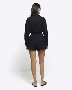 River Island linen blend high waisted shorts< Shorts
