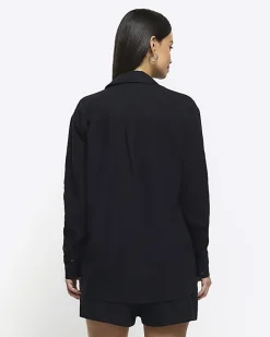 River Island linen blend long sleeve shirt< Co-ord Sets