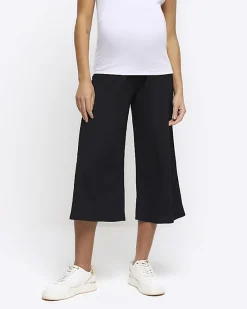 River Island maternity crop wide leg trousers< Maternity