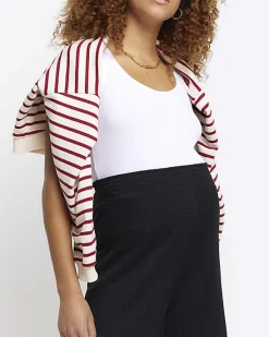 River Island maternity crop wide leg trousers< Maternity