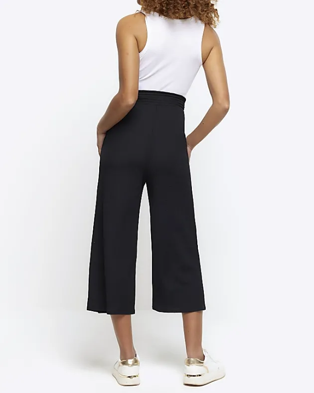 River Island maternity crop wide leg trousers< Maternity