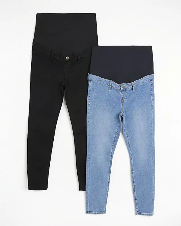 River Island maternity skinny jeans multipack< Maternity