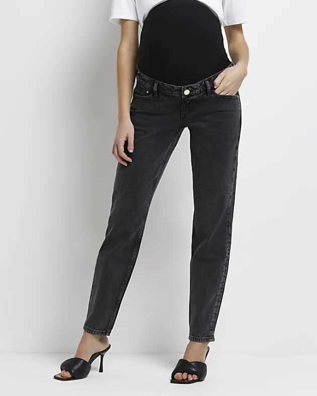 River Island mid rise maternity mom jeans< Maternity