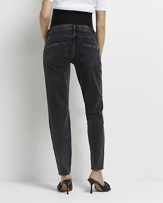River Island mid rise maternity mom jeans< Maternity