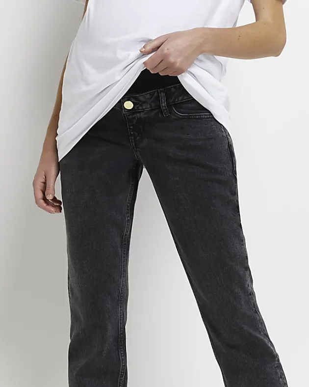 River Island mid rise maternity mom jeans< Maternity