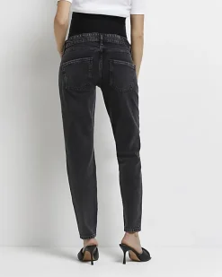 River Island mid rise maternity mom jeans< Maternity