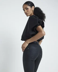 River Island mid rise skinny coated jeans< Jeans