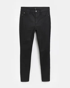 River Island Molly coated mid rise skinny jeans< Jeans