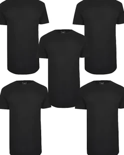 River Island multipack of 5 curve hem t-shirts< Essentials