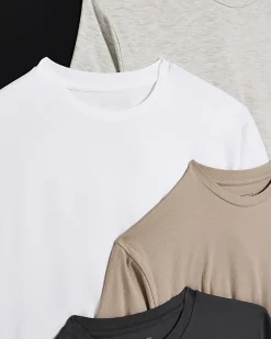 River Island multipack of 5 muscle fit t-shirts< Essentials