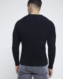 River Island muscle fit rib jumper< Jumpers & Cardigans