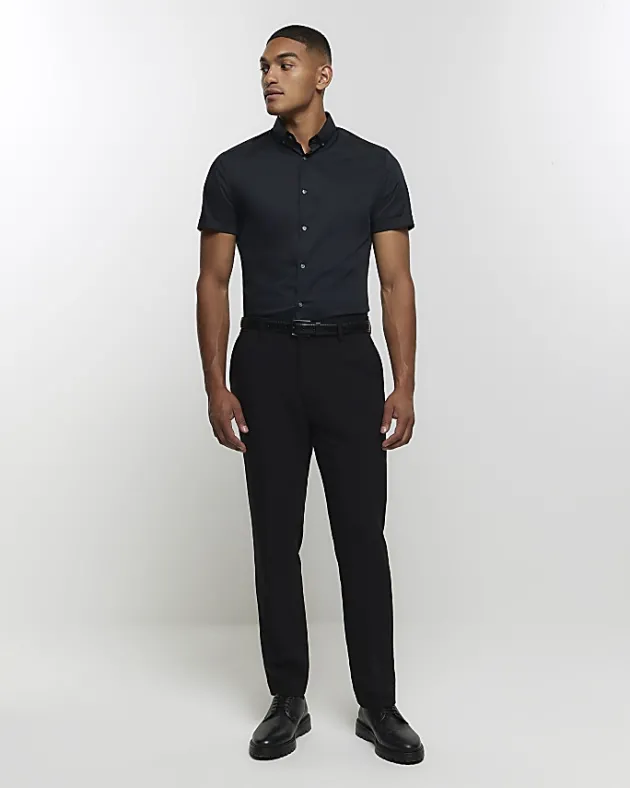 River Island Muscle fit short sleeve shirt< Shirts