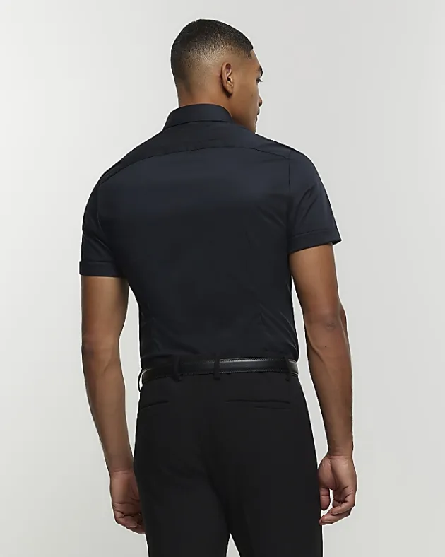 River Island Muscle fit short sleeve shirt< Shirts