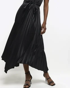 River Island pleated asymmetric midi dress< Dresses