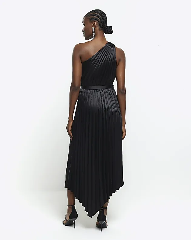 River Island pleated asymmetric midi dress< Dresses