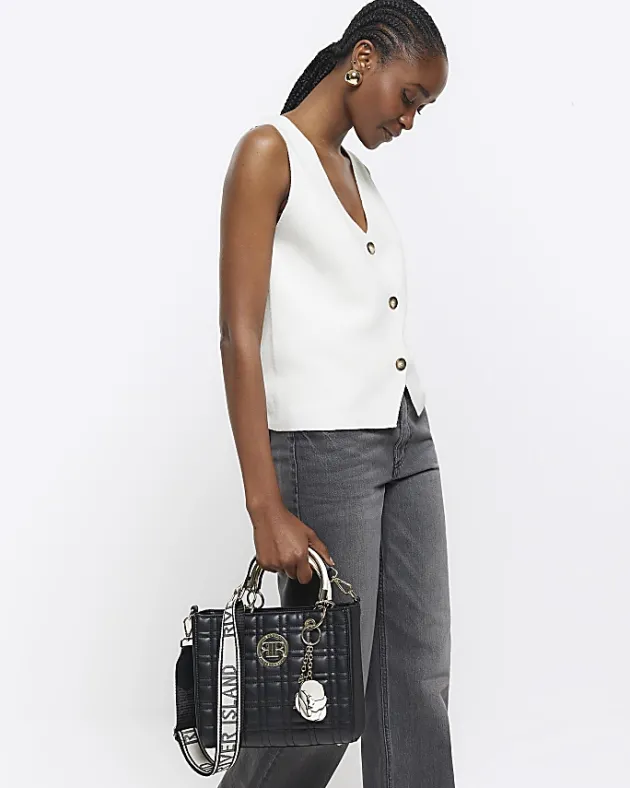 River Island quilted corsage tote bag< Bags, Purses & Luggage