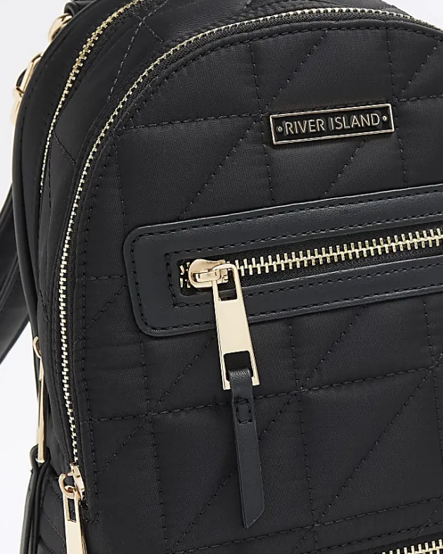 River Island Quilted Zip Backpack< Bags, Purses & Luggage