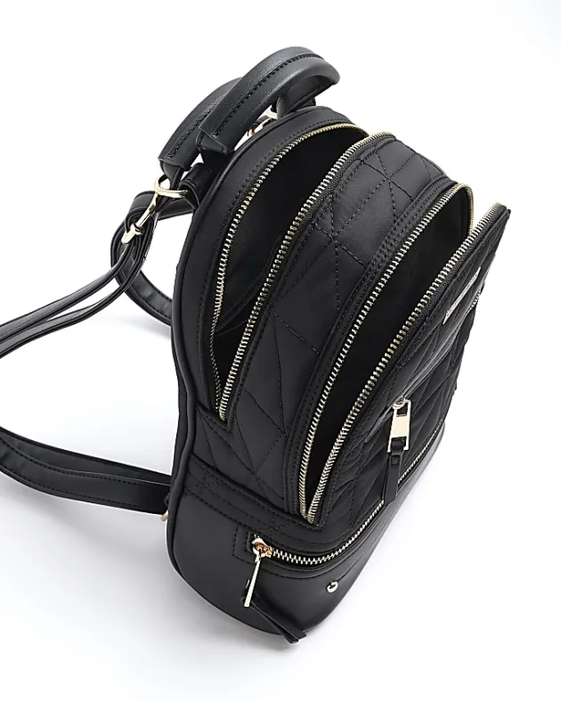 River Island Quilted Zip Backpack< Bags, Purses & Luggage