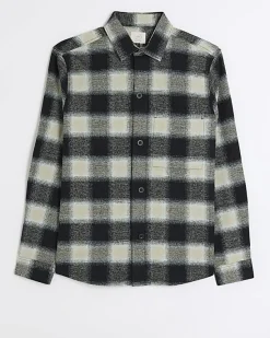 River Island regular fit check long sleeve shirt< Shirts